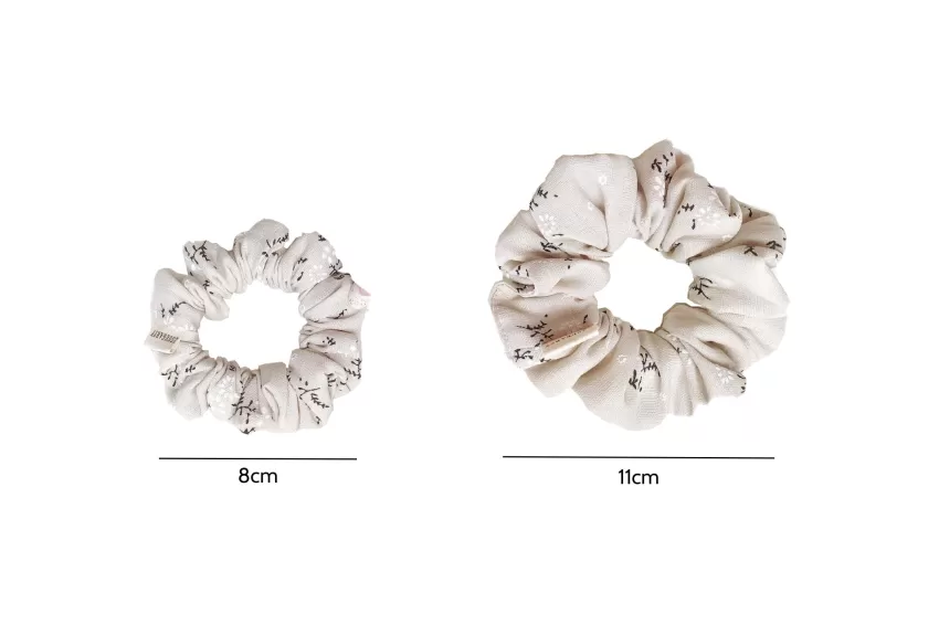 Floral Linen Scrunchie