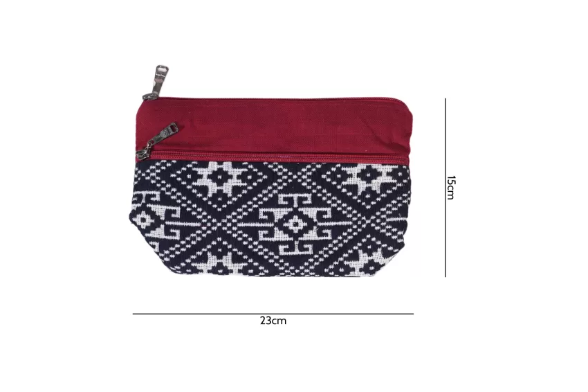 Brocade Handbag, Two Compartments, Featuring Traditional Ethnic Patterns, Ideal for Personal Belongings, Durable Material, Souvenir Gift