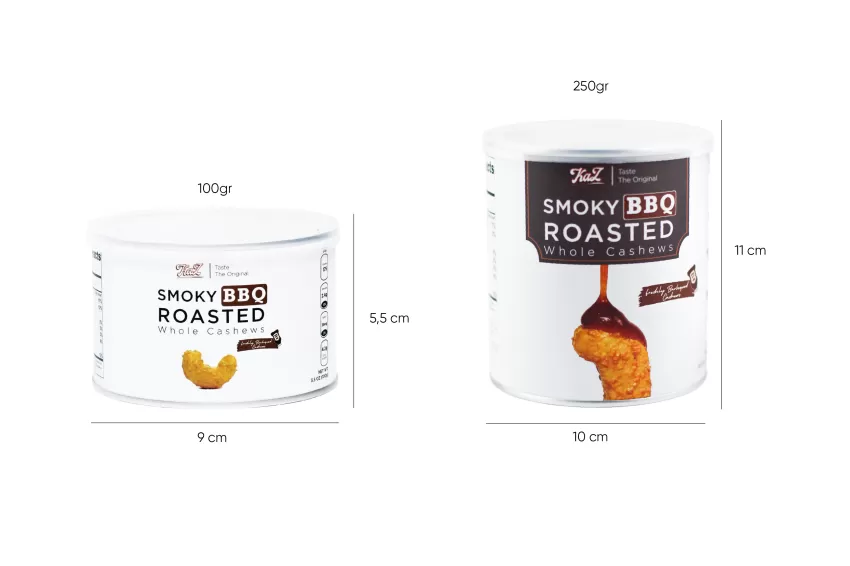 Smoky BBQ Roasted Whole Cashews In Tin Jar, Premium Cashew Nuts, Crispy Fat, Vietnamese Snacks, Pure Cashew Nuts, Good For Health, Exclusive Design