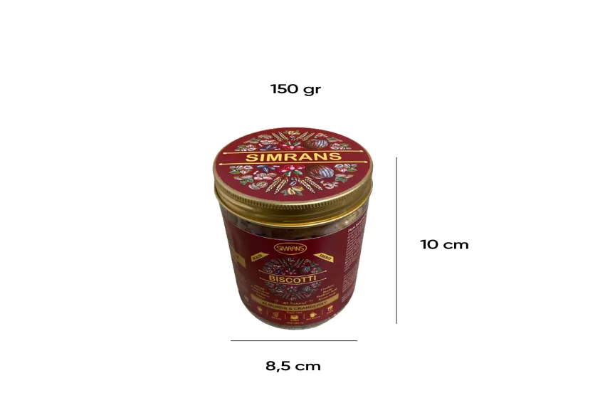 Bánh Biscotti Hạnh Nhân Và Nam Việt Quất - 150g, Ăn Vặt Lành Mạnh, Bánh Biscotti Ăn Giảm Cân, Bánh Biscotti Nguyên Cám