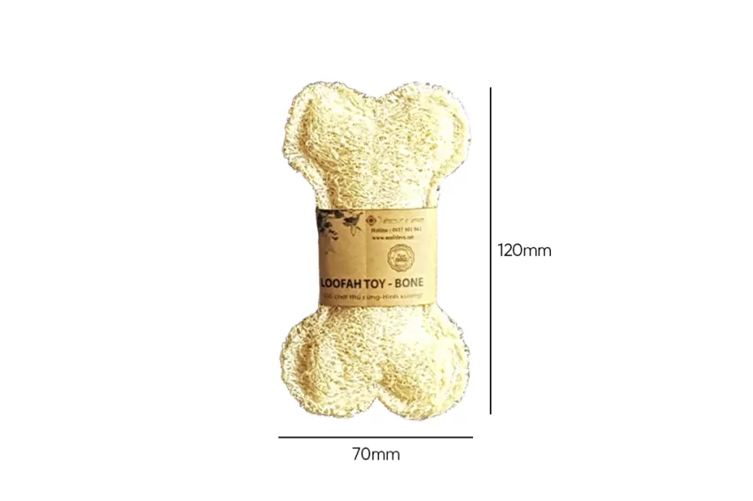 Bone Shape Loofah Dog Chew Toy