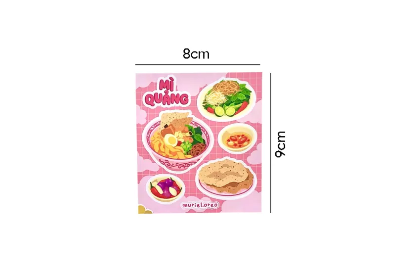 Quang Noodles Stickers, Vietnamese Cuisine, Vietnamese Culture, Detailed Illustrations, High-quality Stickers