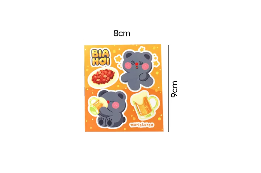 Steam Beer Stickers, Cute Design, Drunk Bear, Non-peeling Image When Used, Waterproof Stickers, High-quality Stickers