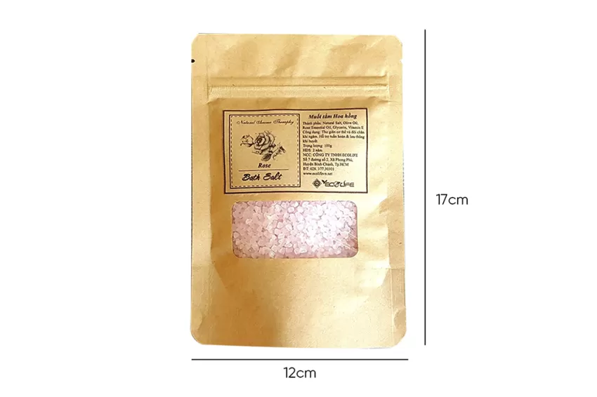 Muối Tắm Hoa Hồng, Túi Giấy 100g