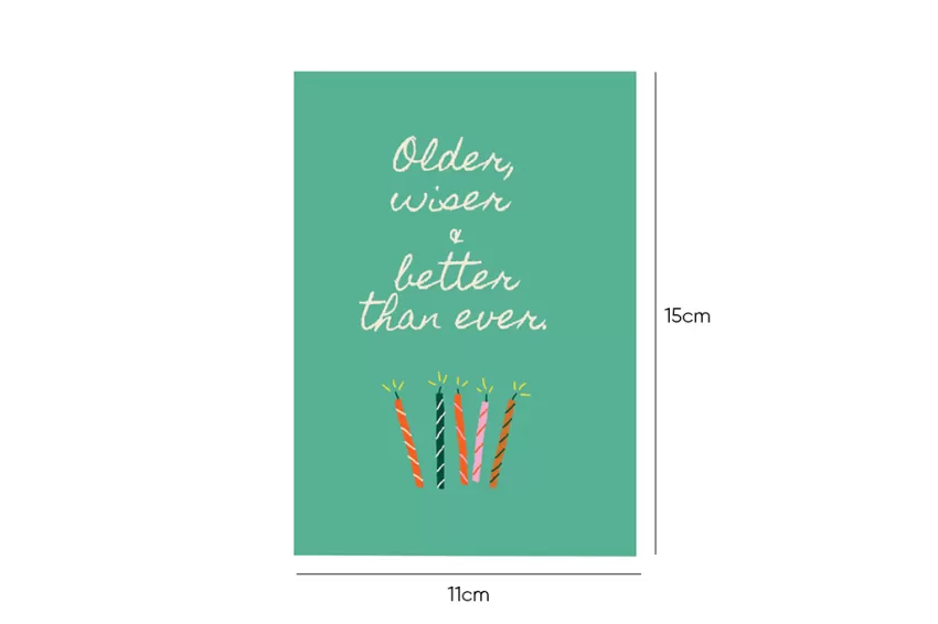 Older, Wiser and Better Than Ever, Birthday Greeting Card