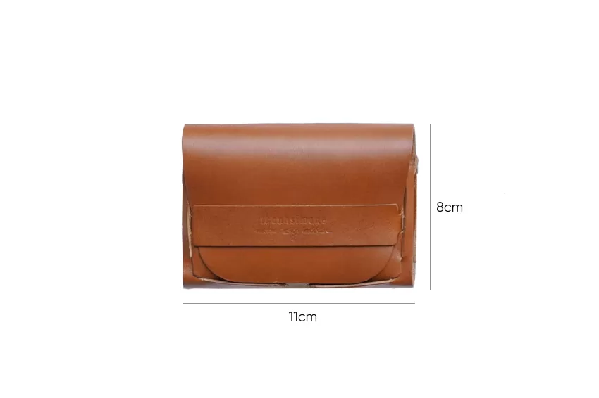 Stitchless Card Bag, Innovative Design, Natural Leather Material, Handcrafted, Lightweight And Convenient Design