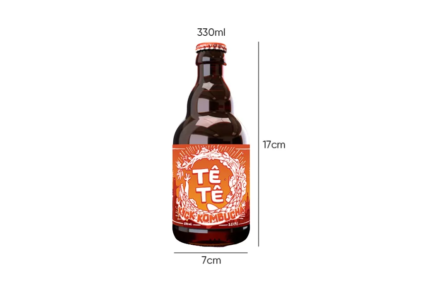 Bia Craft Chai Kombucha Tê Tê Kick - Bia Kombucha Ít Calo, Hương Bia Đức Cổ, Thức Uống Lợi Khuẩn, Tốt Cho Tiêu Hóa