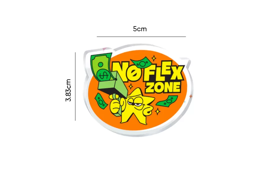 Miếng Dán Giá Đỡ Điện Thoại “No Flex Zone”, Hình Vẽ Vui Nhộn, Màu Sắc Rực Rỡ, Miếng Dán Chắc Chắn, Thiết Kế Độc Quyền, Sản Phẩm Tiện Lợi