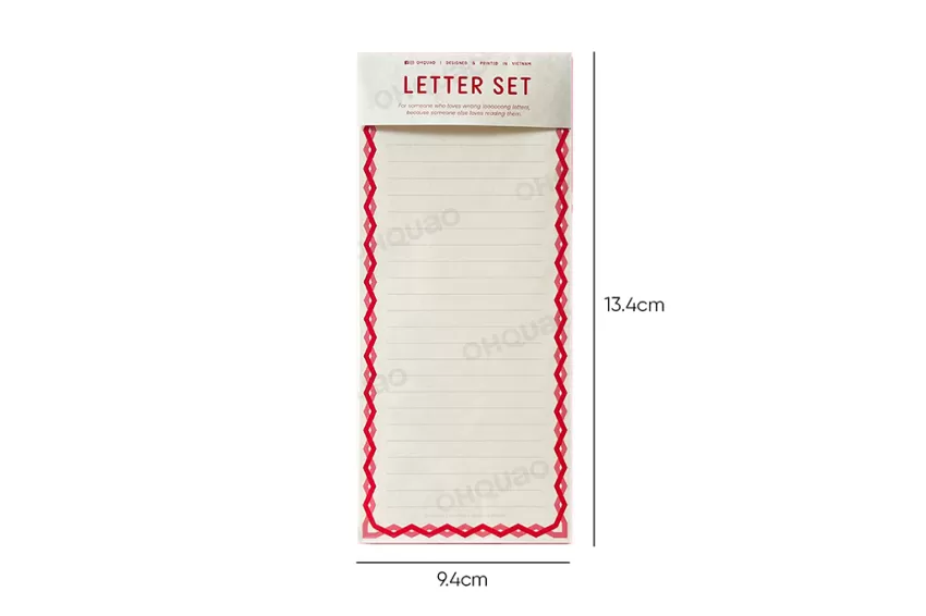 Letter Paper Set, 6 Letter Sheets & 3 Envelopes, Hand Writing, Traditional Letter, Classic Design, Elegant Touch, Quality Paper