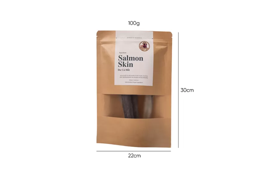 Dried Salmon Skin, Treat For Dog & Cat, Salmon Skin Snack, Pure Salmon Skin, Dried Nutritious Snack, Pet Food