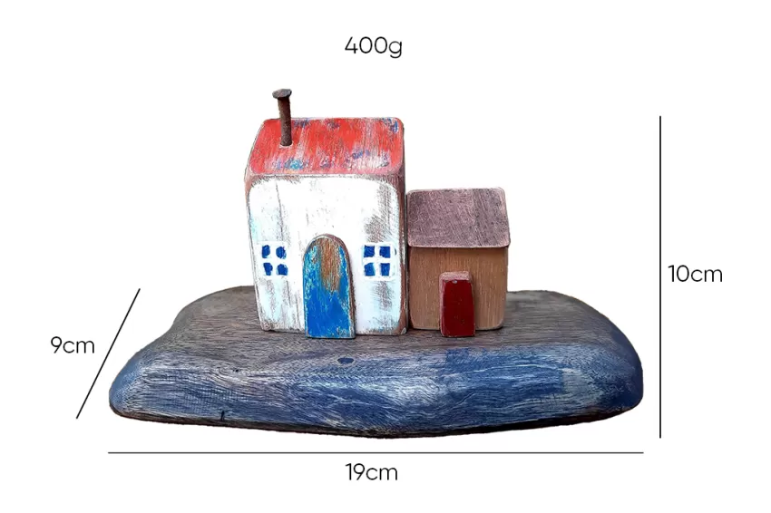 Driftwood House Miniature, Ng-0104, Decorative Model, Wooden House, Handcrafted Product, Artistic Piece