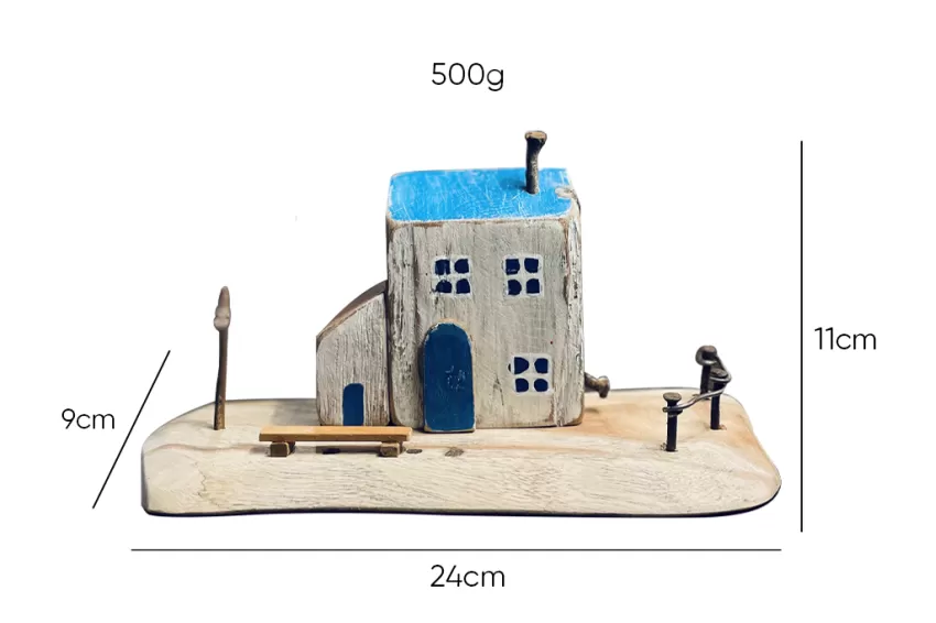 Driftwood House Miniature, Ng-0101, Detailed and Meticulous Design, Home Decoration, Rustic and Natural, High-Quality Product