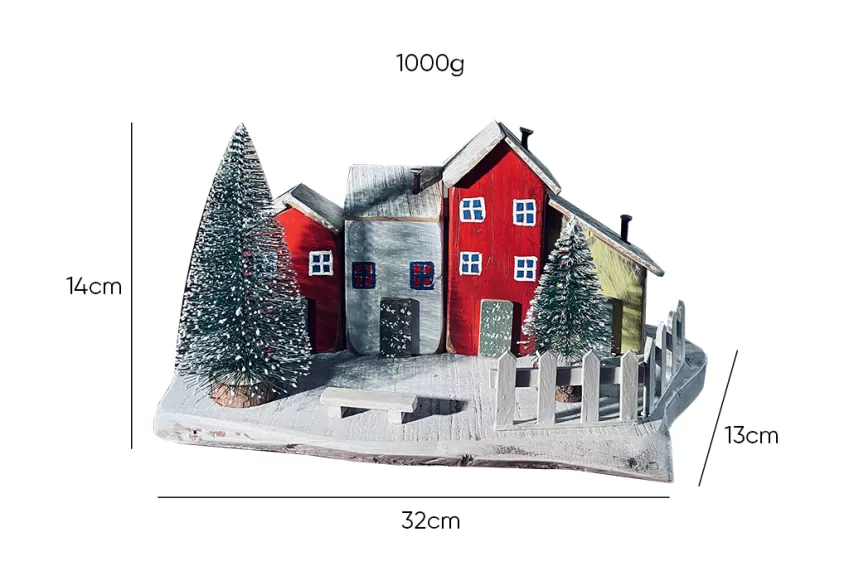 Christmas Driftwood House Miniature, Xmas-1013