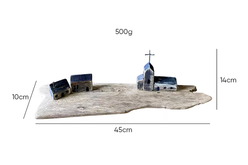 Driftwood Church Miniature, Nt-0004, Handmade Crafting Accessories, Durable, Good Termite Resistance, Rustic And Simple Style