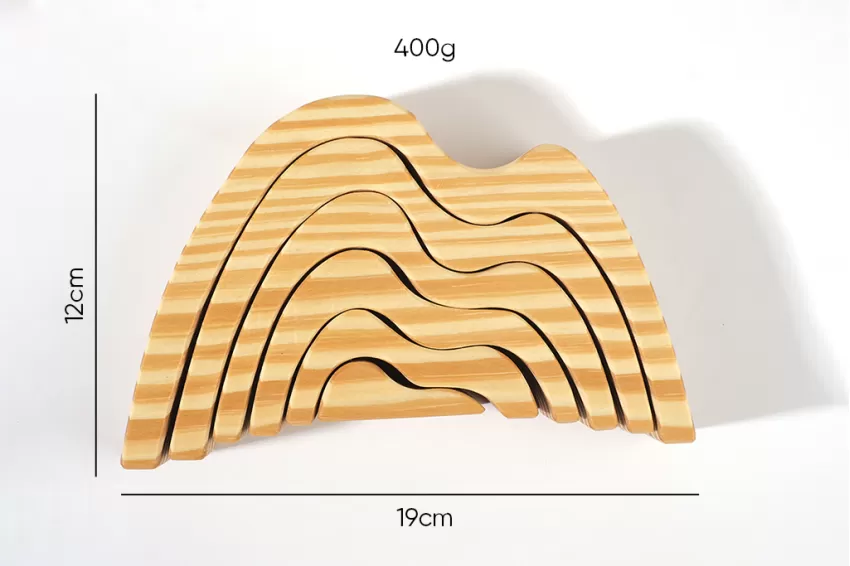 Mountain Shaped Wooden Toy, Large Size