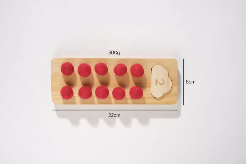 Cloud Shaped Wooden Numbers Set, Intellectual Toy, Stimulates Thinking, Unique Toy Set, Smart Wooden Toy