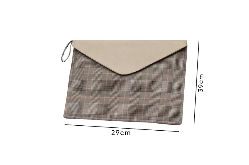 Linen Laptop Sleeve Case, Handmade Bag, Natural Linen Fabric, Waterproof And Shockproof, Fits Laptops From 13 To 15 Inches