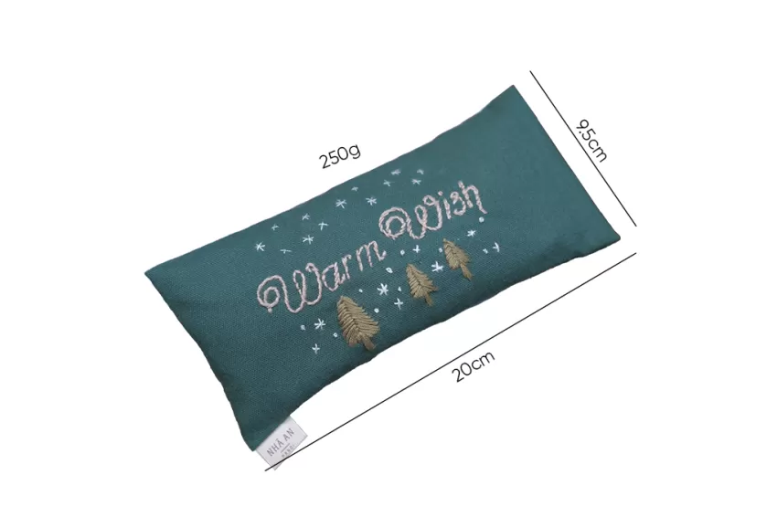 Name Embroidered Herbal Eye Pillow, Linen Eye Compress Pillow, Hot And Cold Eye Compress, Sleep-Inducing Eye Compress