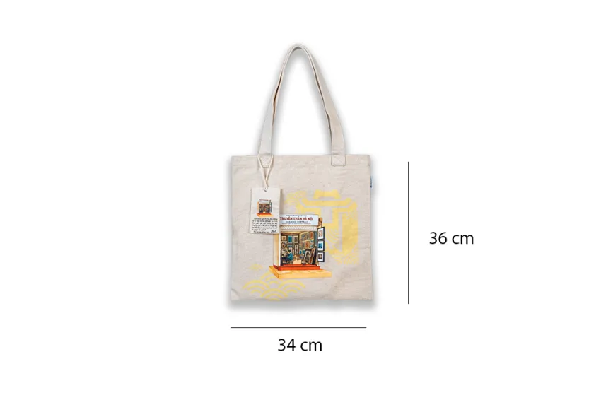 Túi Tote Vải Canvas “47 Hàng Ngang”, BST Hà Nội: Dấu Nghề, Túi Tote, Túi Vải, Túi Thiết Kế Độc Đáo, Quà Tặng Khách Nước Ngoài, Ý Tưởng Quà Tặng