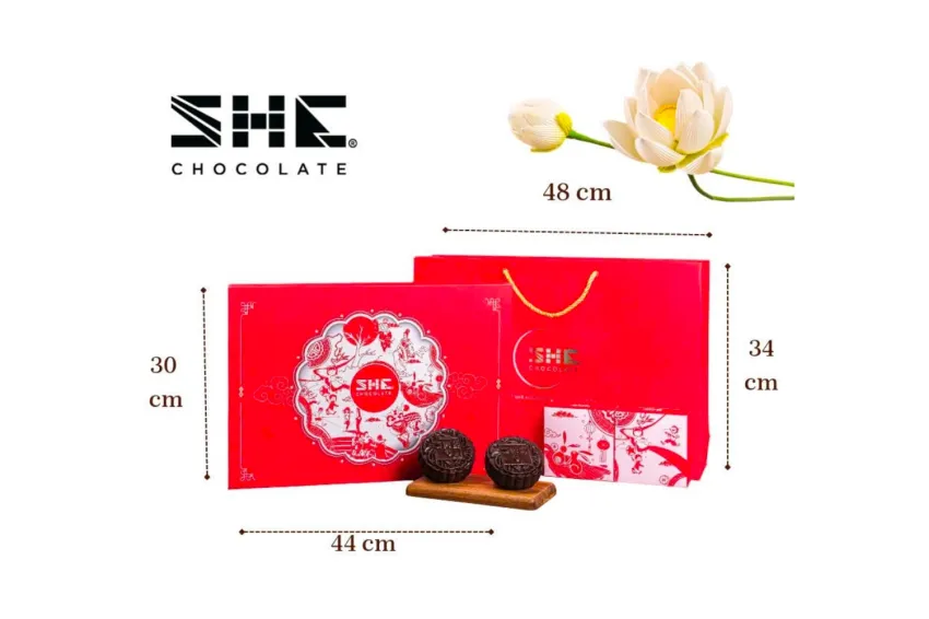 "Moonlight" Chocolate Mooncakes Gift Box, Healthy, Low-calorie Mooncakes, Moon Festival Gift Boxes, Gifts For Partner, Holiday Gifts