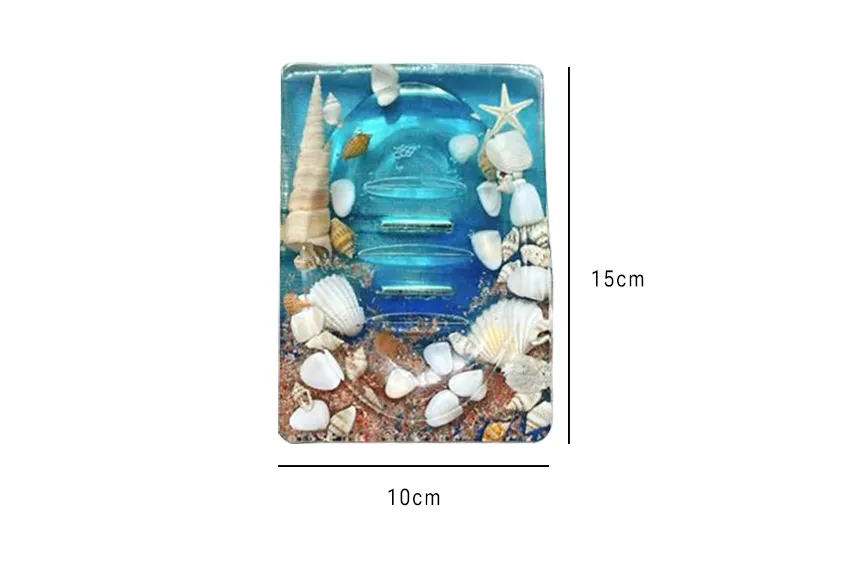 Epoxy Resin Ocean Soap Dish, Bring The Ocean Home, Real Seashells And Sand, Handmade Epoxy Resin Soap Dish, Art Soap Dish, Home Decor, Unique Gifts