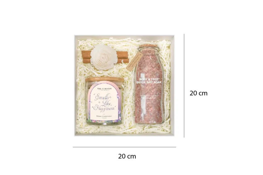 "So Relaxing" Gift Box, Unwind And Relax, Scented Candles, Himalayan Pink Salts, Luxury Gift Box, Gift Set For Women, Birthday Gift For Her