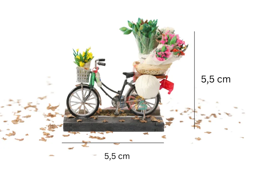 Flower Selling Bicycle Magnet, Vietnamese Street Cart Collection, Home Decor, Miniature Cart, Fridge Magnets, Vietnamese Gifts, Vietnamese Souvenirs, Corporate Gift