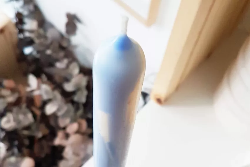 Unscented Marble Taper Candle