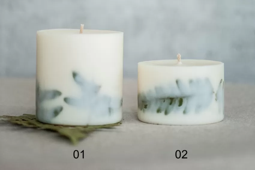 Scented Soy Candle Decorative Fern