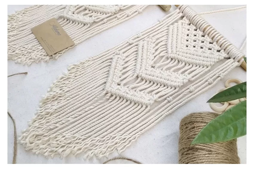 Mini Macrame Wall Curtain