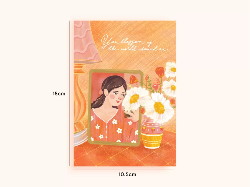 'Blossom Up' Printed Card