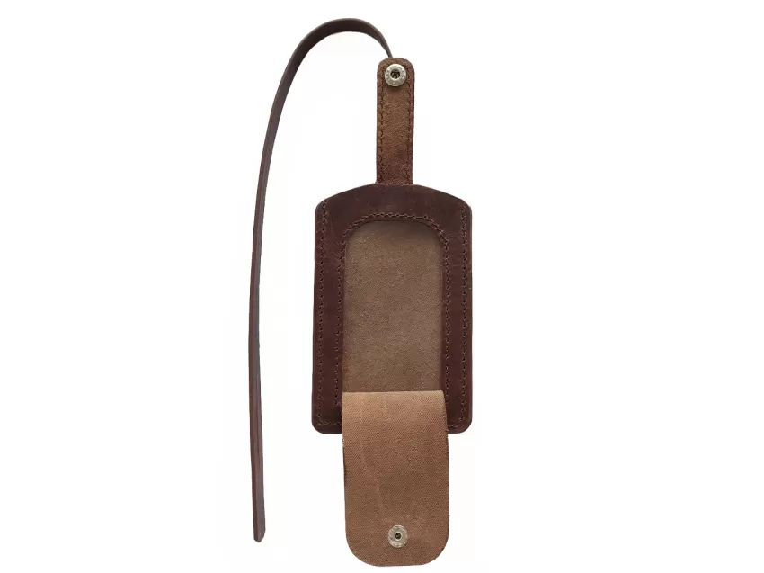 Single-Layer Handmade Leather Tag, Attaches To Suitcases, Elegant Design, High-Quality Cowhide Leather, A Gift For Travel Enthusiasts