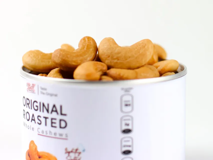 Original Roasted Whole Cashews In Tin Jar, Premium Cashew Nuts, Crispy Fat, Vietnamese Snacks, Pure Cashew Nuts, Good For Health, Exclusive Design