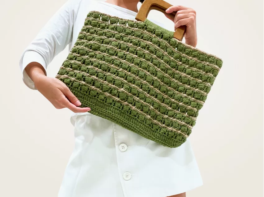 Coco Cosmo Forest Tote, Green Color, Trendy Deep Green Color, Elegant Color Combination, Easy To Match With Outfits