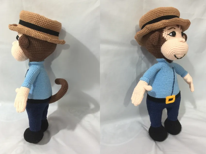 Crochet Stuffed Monkey Boy, Yarn Toys, Handmade Toys, Cotton Yarn, Handmade Yarn, Children's Gifts, Gifts For Boys