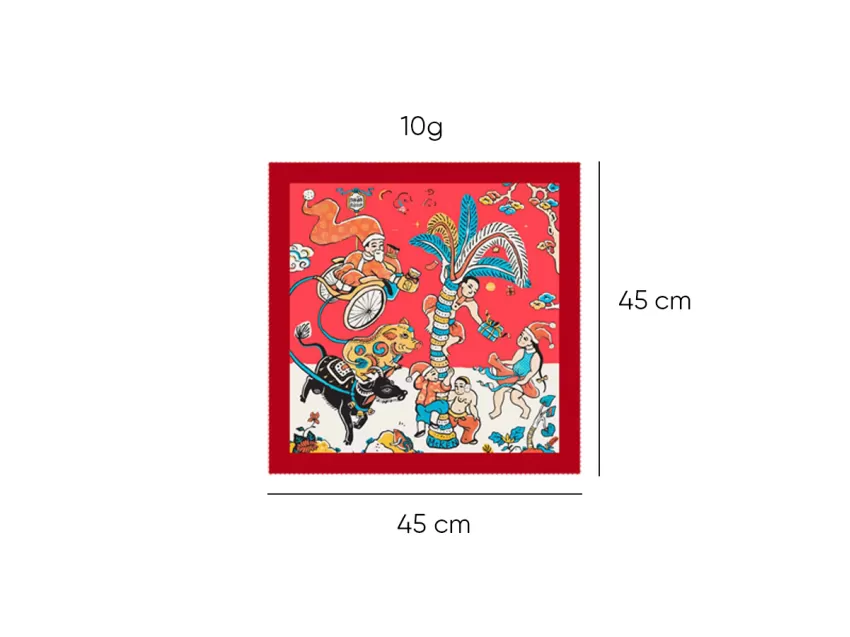 X’MAS 45cm Square Silk Scarf, Festive Elegance, Hair Accessory, Gift for Her, Stylish Seasonal Accent, Women's Fashion Highlight