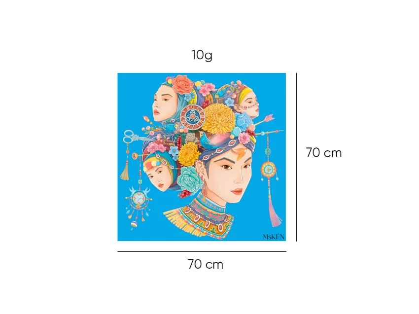 THANH XUÂN, Khăn Lụa Tơ Tằm Vuông 70cm Cuốn Viền Thủ Công, Khăn Choàng Lụa, Thiết Kế Thời Trang, Chất Liệu Lụa Làm Tay, Phụ Kiện Thời Trang Sang Trọng