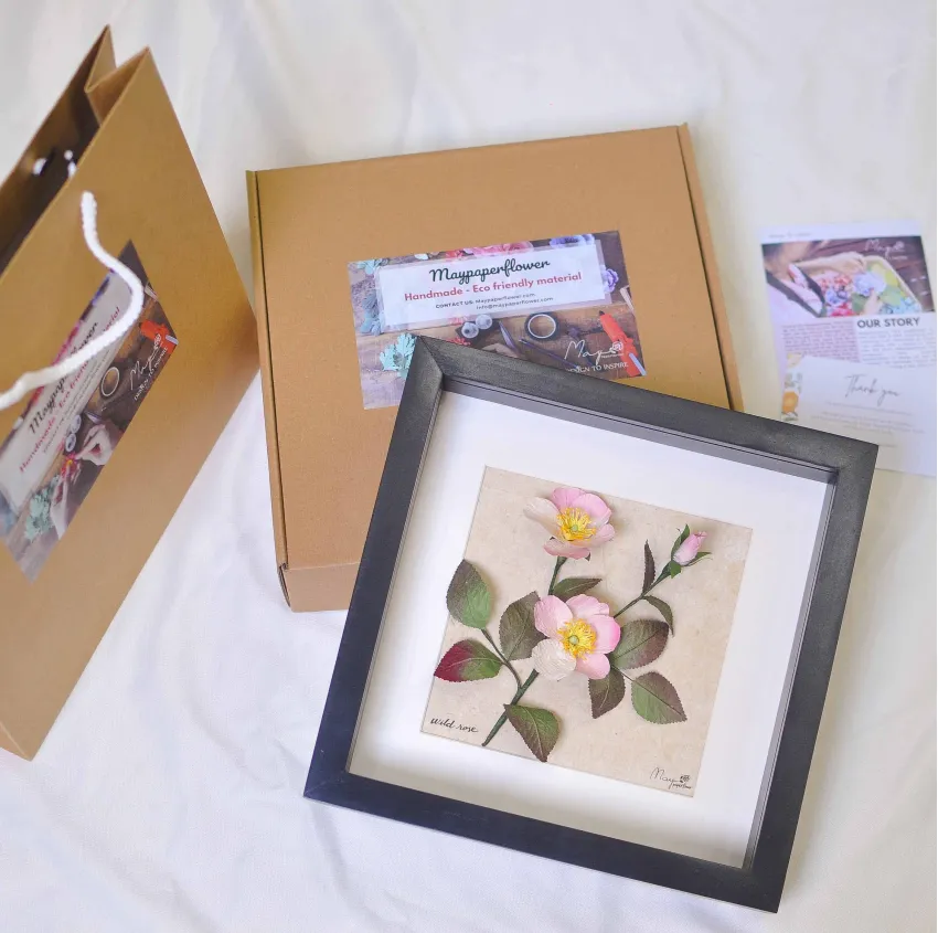 Paper Flower Painting. Personalized gifts