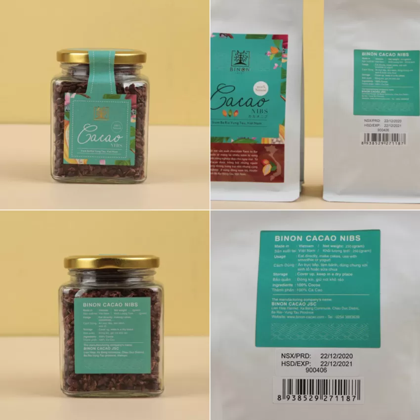 Cacao Nibs, Vietnamese Cacao Nibs, Pure, Natural, Intense Chocolate Experience, Unsweetened, Vegan, High-Fiber, Gluten-Free, Perfect Gift For Health-Conscious Individuals, Gift For Chocolate Lovers, Natural Vietnamese Cacao Beans