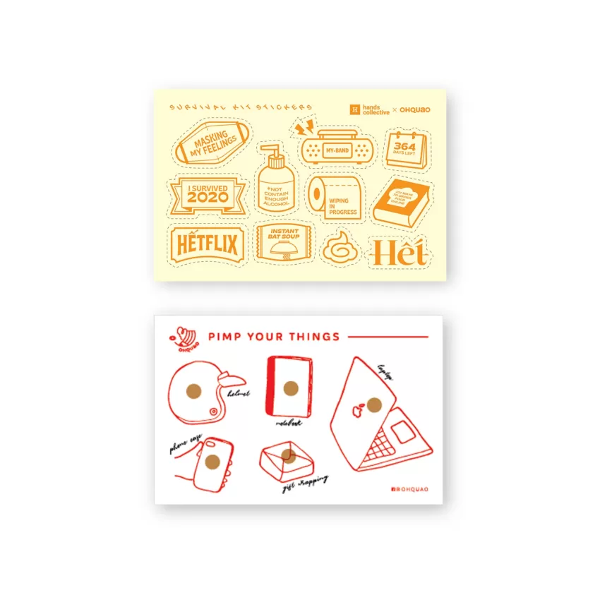 Survival Kit Stickers, Fun Designs, Playful Expressions, Adhesive Art, Gift for Creatives, Gift for Stationery Lovers