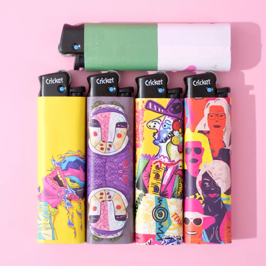 The Art 2 Collection, Cricket Lighter, Artistic Lighter, Sharp Images, Abstract Style, High-quality Product