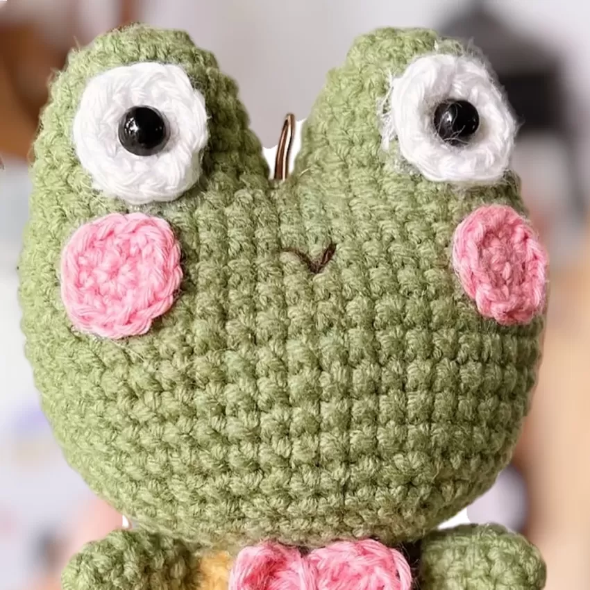 Frog Crochet Keychain