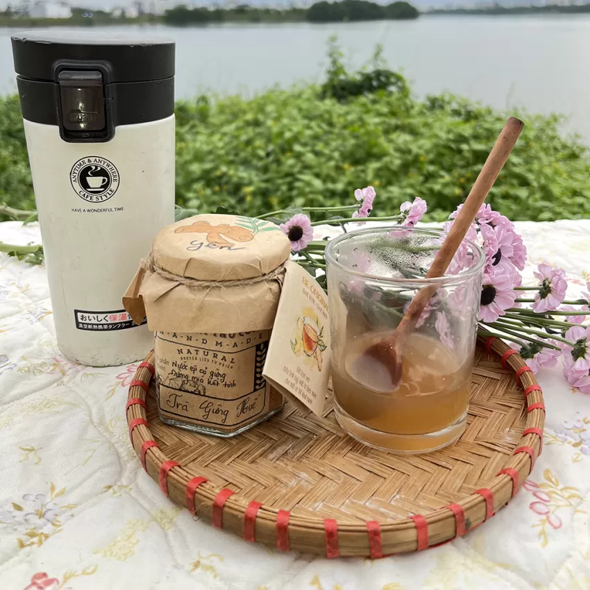 Ginger Tea With Cane Sugar In Glass Jar, Natural Ginger Tea, Easy Drink Ginger Tea, Natural Ingredients, Perfect For A Gift Or A Soothing, 120Gr