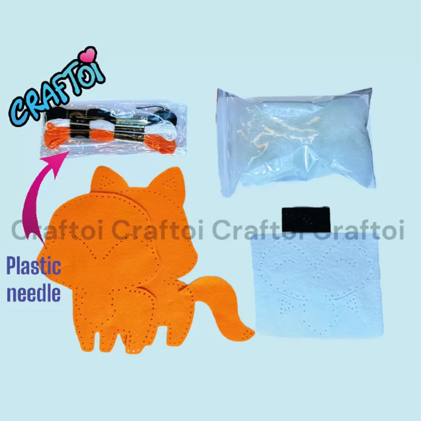 Foxy Fox, DIY 5+ Sewing Kit Toy, Educational Toy, Detailed Instructions Included, Stimulates Comprehensive Development