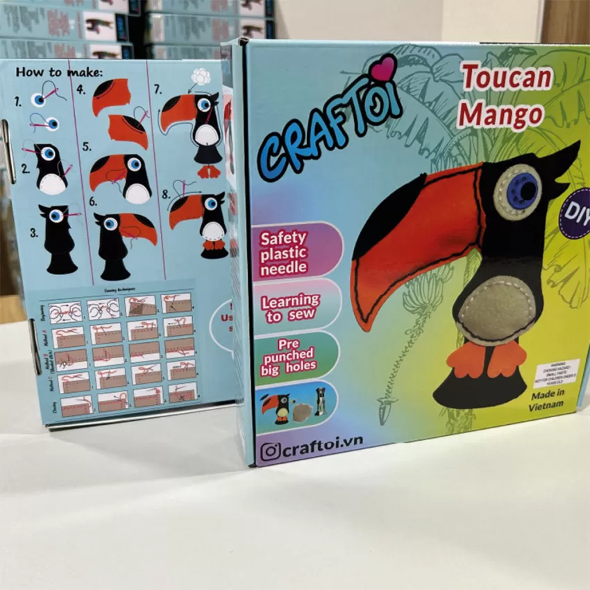 Toucan Mango, DIY 5+ Sewing Kit Toy, Enhances Creativity and Logical Thinking, Child-Safe Toy, Gift for Children