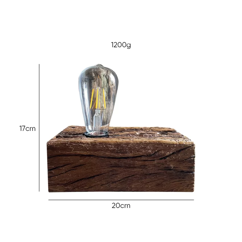 Vintage Decorative Driftwood Light With Pen Holder, La-1016 - P Decor, Suitable For Desk Display, Natural Wood Grain, Rustic Style