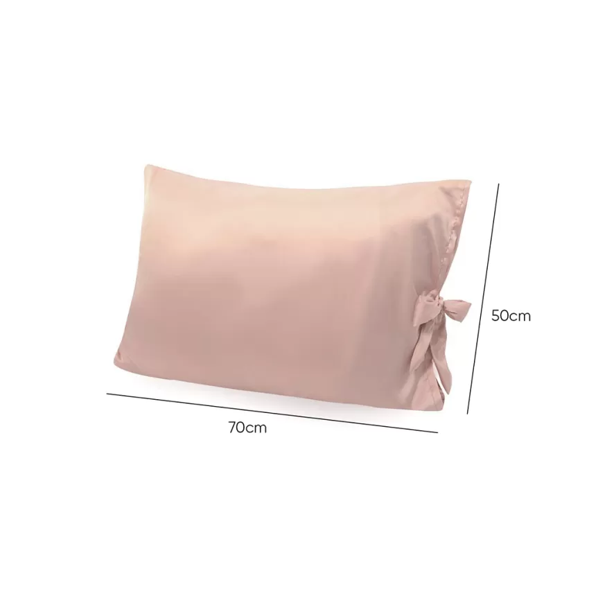 Satin Silk Beauty Pillowcase With Bowtie - Goûttobed